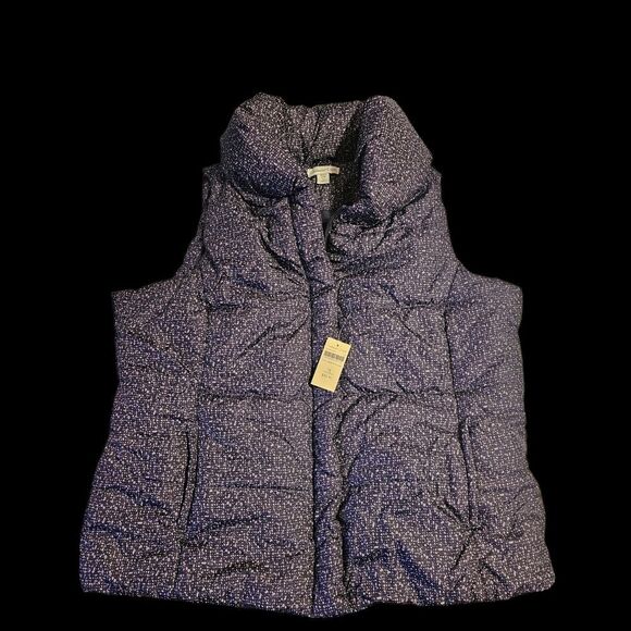 Coldwater Creek Black and White Patterned Vest - Picture 1 of 4